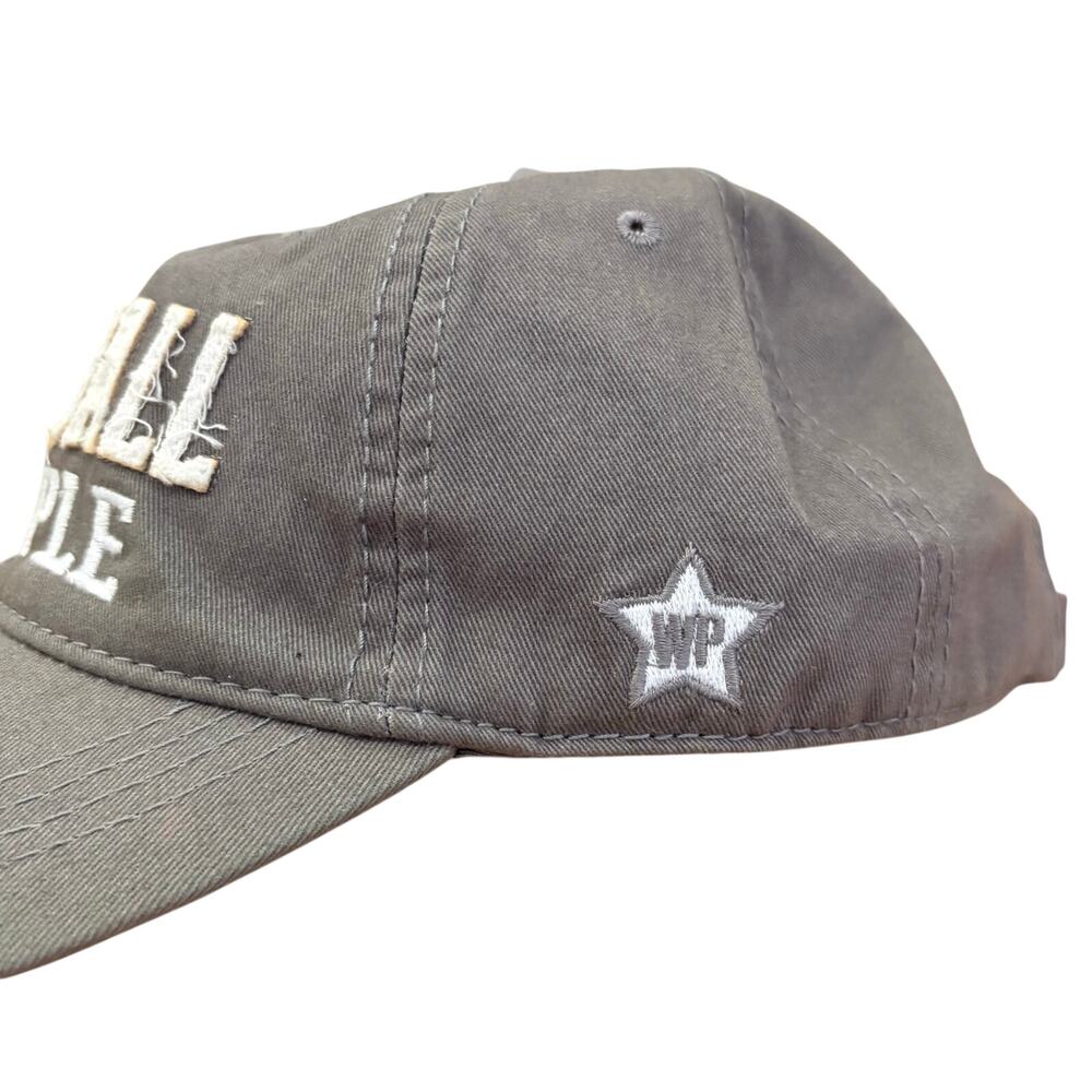 NWT We People "BASEBALL PEOPLE" Adjustable Strap Hat Dad Cap Mom Gray Travel - Picture 3 of 8